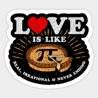 Love Like Pi Never Ending Math Pi Day Sticker